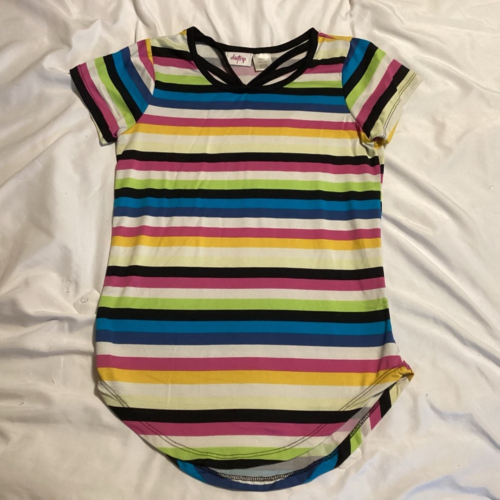 Girl’s Colorful Striped T-Shirt